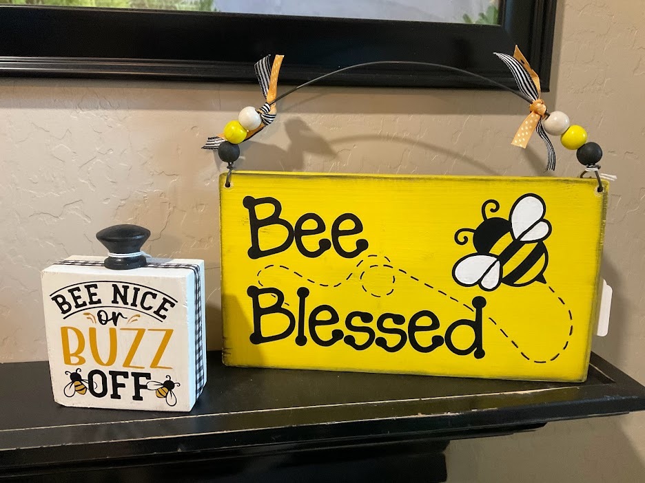 Bee Blessed Sign - Rusty Rooster Designs Boutique